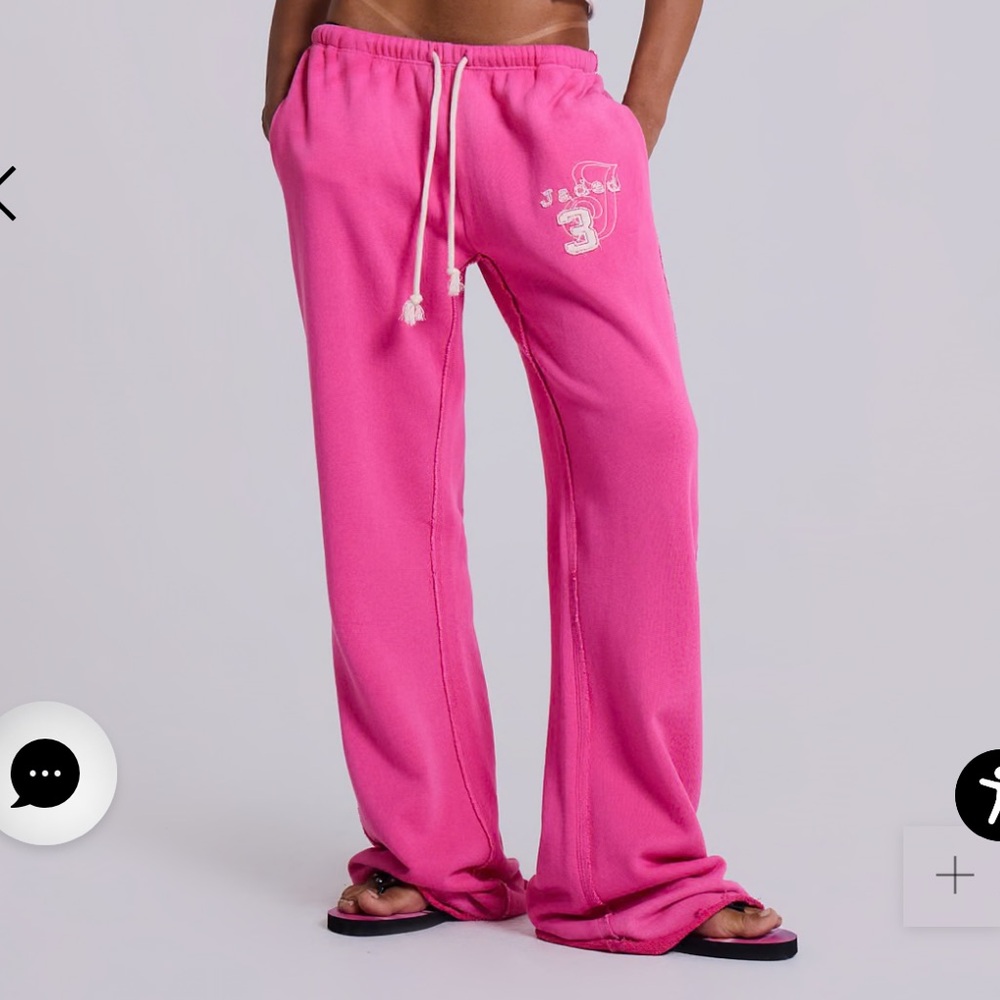 Jaded London Cleo Slouchy Bootcut Jogger in Pink